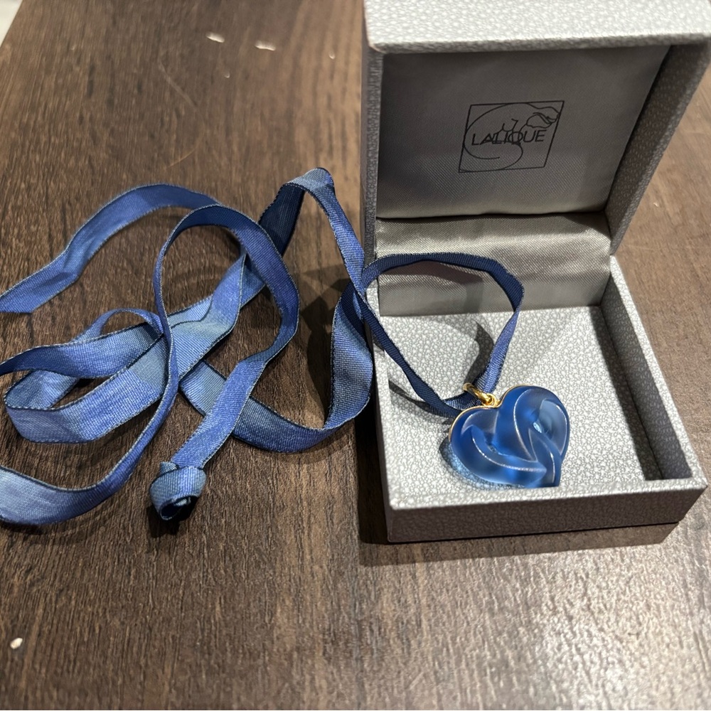 Lalique Azure Heart Necklace